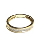 14k yellow gold .44ct SI1 G round diamond wedding band ring 2.2g ladies 6.5 — photo 2
