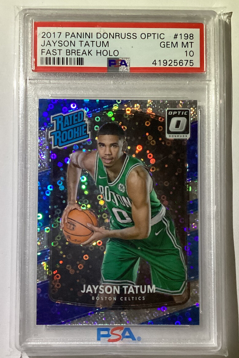 Jayson Tatum 2017 Optic Fast Break Holo Rookie PSA 10 🔥🔥📈 NBA FINALS