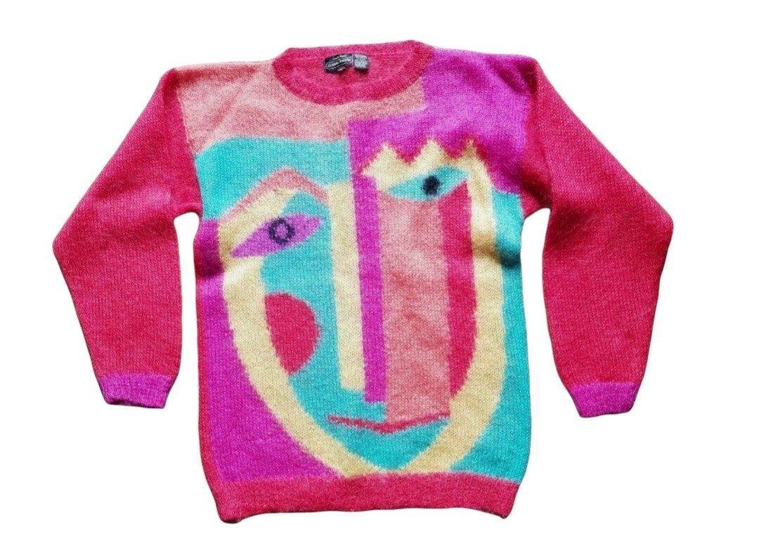 Vtg Renee Tener For Jeanne Pierre Art To Wear PICASSO Mohair Blend 