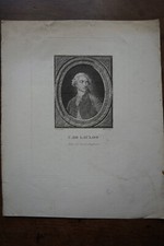 C. DE LACLOS (1741-1803) PORTRAIT ENGRAVING 19th century, born in AMIENS