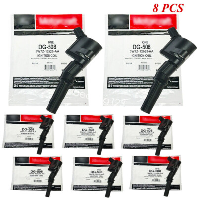 8PCS OEM Ignition Coils Motorcraft DG508 For Ford F150 4.6L 5.4L 6.8L New#