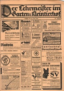 Der Lehrmeister Im Garten U Kleintierhof 1931 Nr 26 Zeitung B23428 Ebay