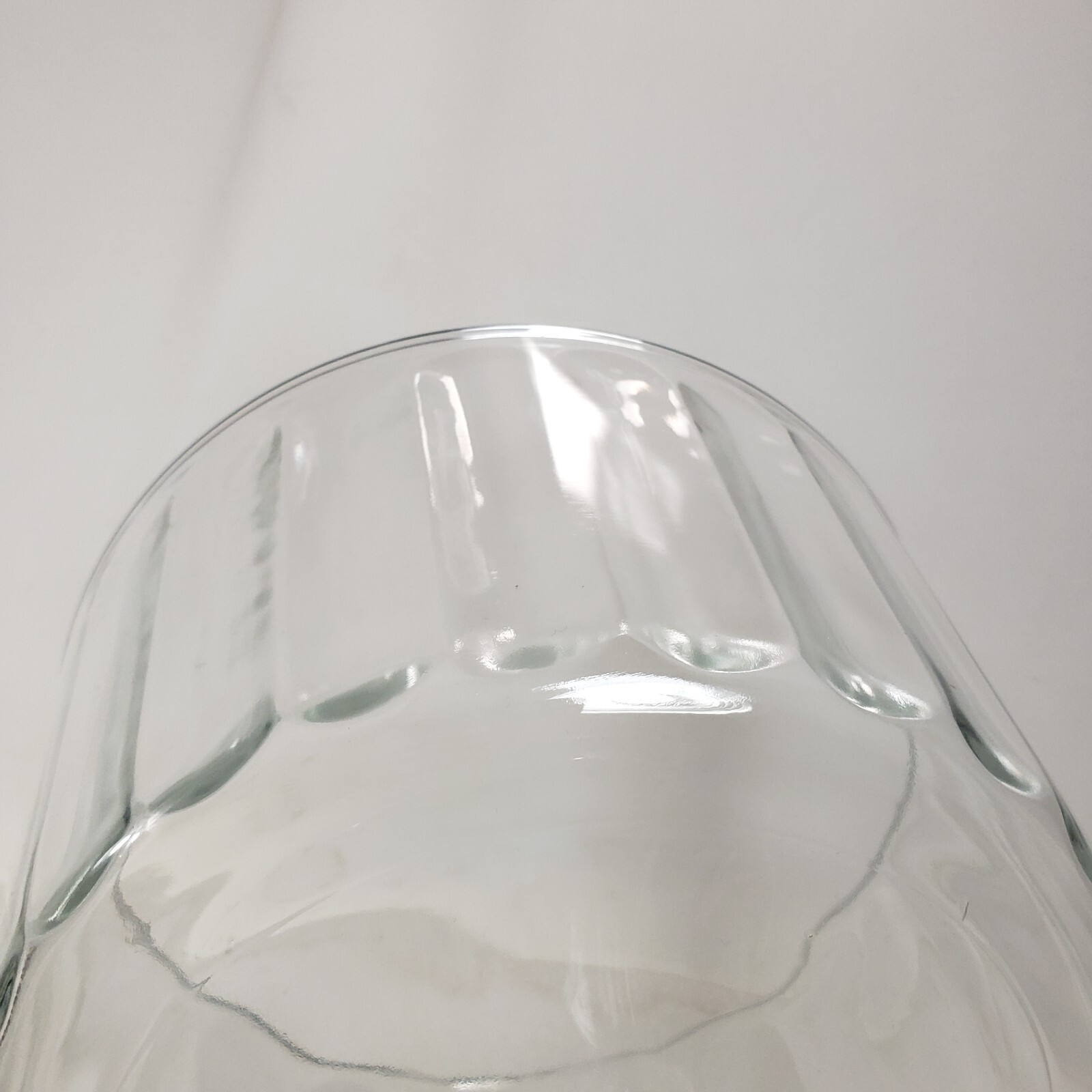 Paneled Compote Dish Footed Clear Glass Centerpiece Lounge Table Decor Fruit 