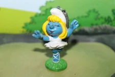 Smurfs Ballerina Smurfette Smurf Ballet Keychain 20098 Vintage Display Figurine
