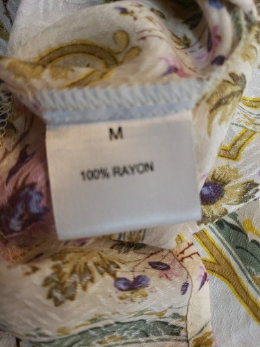 NWT Jane Delancey Floral Top Blouse Size M Tie Neck Long Sleeve Flowy Cottage - 第 7/8 張圖片