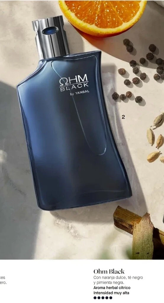OHM Black Spray Perfume For Men By Yanbal Sealed Box