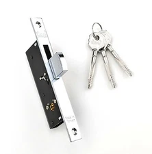 Cross Key Deadbolt Door Lock Swing Bolt Backset 19mm Finish Chrome Plated AMEX