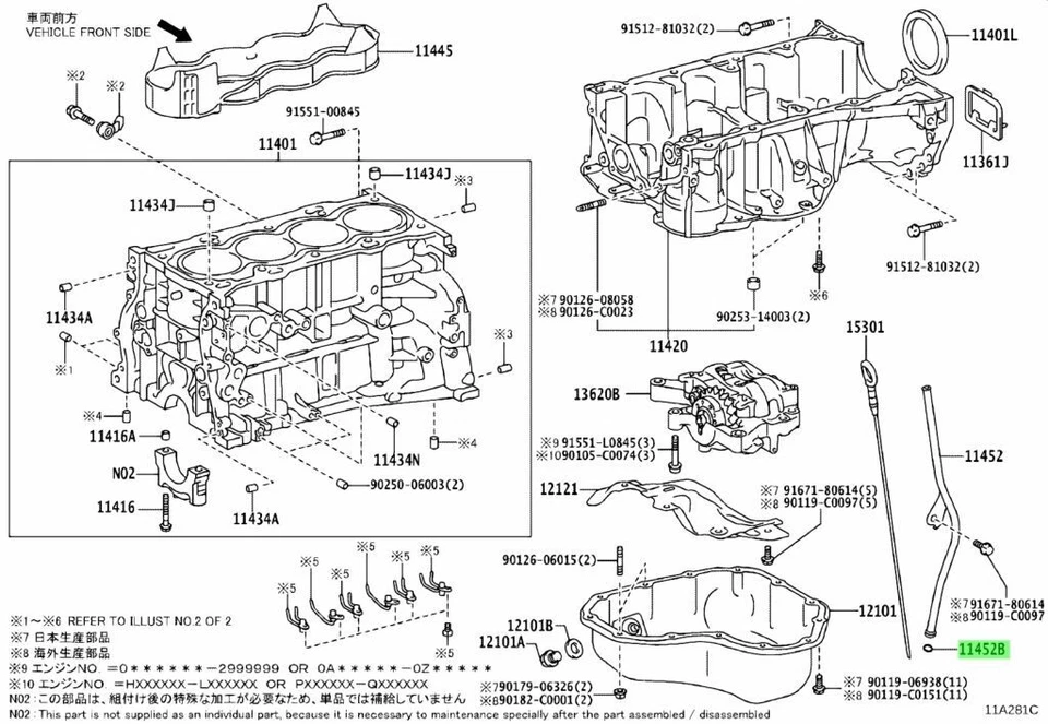 Junta tórica tubo guía medidor de nivel de aceite genuino Toyota Lexus Scion 96721-19010, 1 pieza Foto 2 de 3