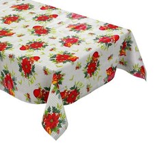 Tela Cerata Tovaglia di Natale Stella P673-1 Angolare Rotondo Ovale