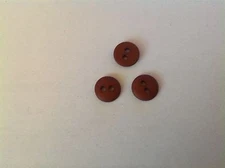 NEW  25 PC LOT 1/2 INCH CHOCALATE BROWN  DULL/ MATTE FINISH BUTTONS