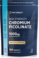 Chromium Picolinate 1000mcg | 180 Vegan Tablets | Blood Sugar Management
