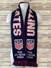 2020 U.S. Soccer Insider Member Scarf - Ruffneck Acrylic Red White Blue J65