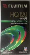 Fuji Film VHS Blank Video Tape 6 hours HQ 120 High Quality New Sealed