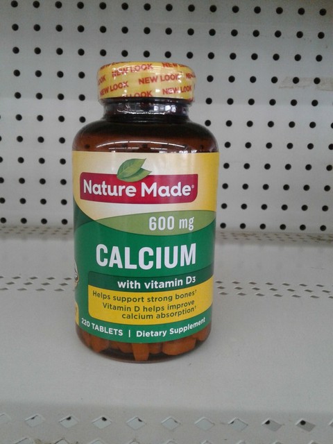 Nature Made Calcium with Vitamin D 600 mg, D3 400 IU ...