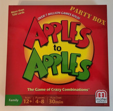Apples to Apples The Game of Crazy Combinations Party Box Mattel Games 2013
