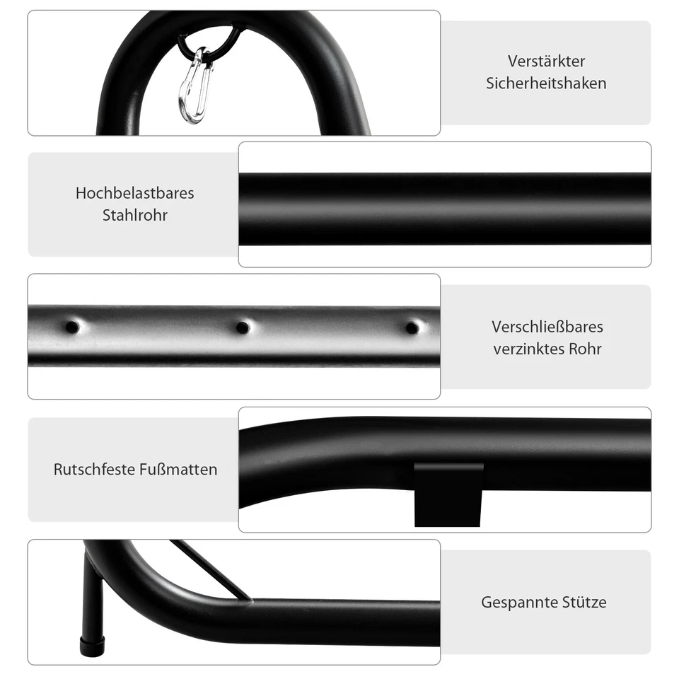 Hängesesselgestell Hängestuhlgestell Hängesesselständer aus Metall bis 150kg - Bild 2 von 4