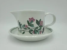Portmeirion Botanic Garden 3.5" Gravy Boat & Saucer Set Rhododendron Print