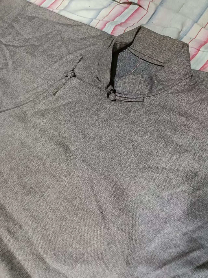 Старинный китайский шелковый халат династии Цин, винтажный вышитый костюм коллекционный - Изображение 2 из 4