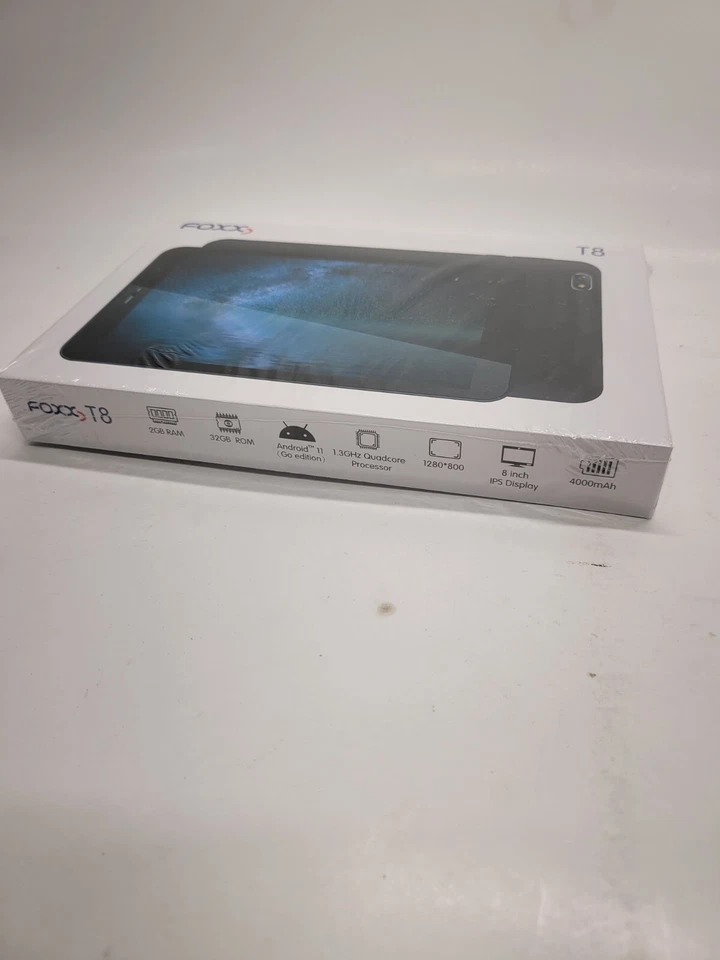 New Sealed Foxx T8 Tablet Android 11 32GB 8" IPS Display 1280x800 4G LTE 2GB RAM - Image 2 of 3
