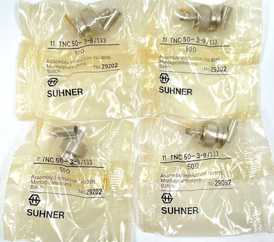 4PCS - 11 TNC-50-3-9/133 TNC Connector Plug, Male Pin 50Ohm Free Hanging