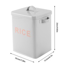 Metal Food Storage Container 6L for Rice Flour Sugar Pet Food Cereal Container.