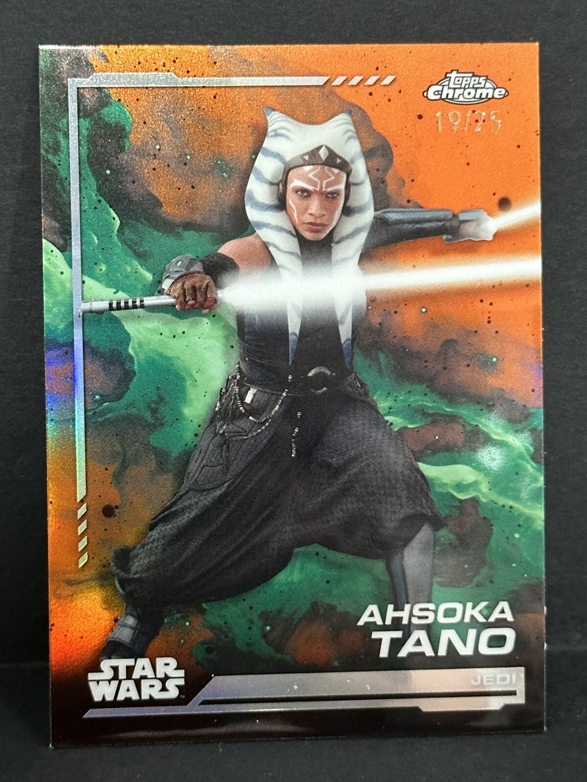 2024 Topps Chrome Star Wars #1 Jedi Ahsoka Tano Orange Refractor /25