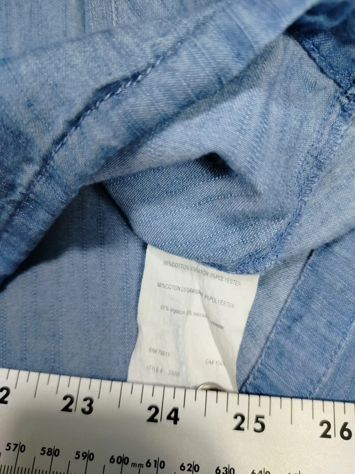 Motherhood Maternity Top Womens XL Blue Long Sleeve Pregnancy Blouse Stretchy - Image 4 of 4