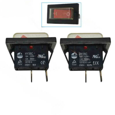 2Pcs For KEDU HY35C 2Pins 2Positions Garden Power Tool Switch & Waterproof Case