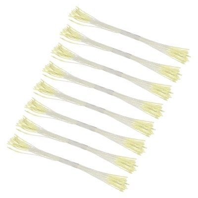 200-Pack Mini Double Heads Artificial Flower Stamen Pistil [Light Yellow]