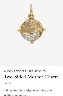 Audrey Rose Jewelry Gold Two Sided Mother Charm