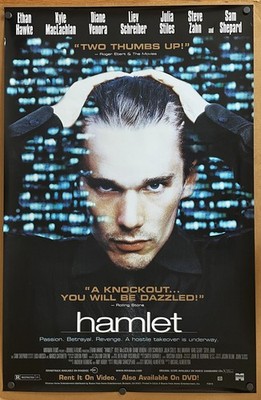 HAMLET DVD MOVIE POSTER 1 Sided ORIGINAL 26x40 ETHAN HAWKE BILL MURRAY