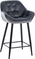 Barhocker Gibson 76 Samt Dunkelgrau