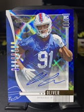 2019 Panini Absolute - Rookie Ed Oliver #144 Blue Diamonds Signatures /50 RC