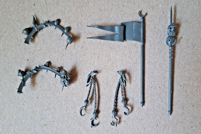 Drukhari Venom Banner / Trophäenständer / Ketten - 40K Bits / Teile / Ersatzteile