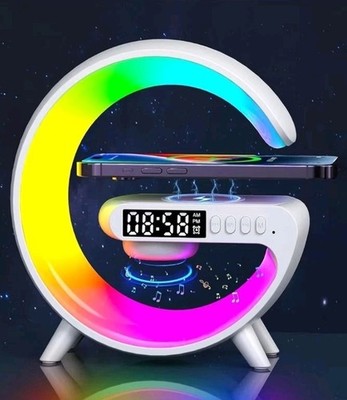 G63 Wireless Charging Station   Induktionsladegerät mit Uhr & RGB-LED
