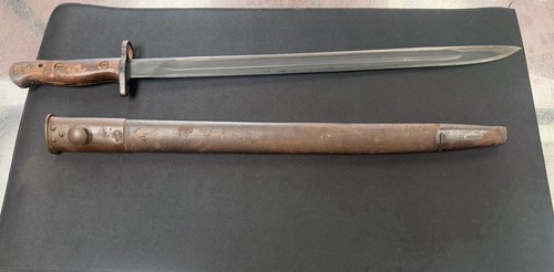 Early WWI British Pattern 1907 Rifle Bayonet WILKINSON c. 1909 + Scabbard TR571