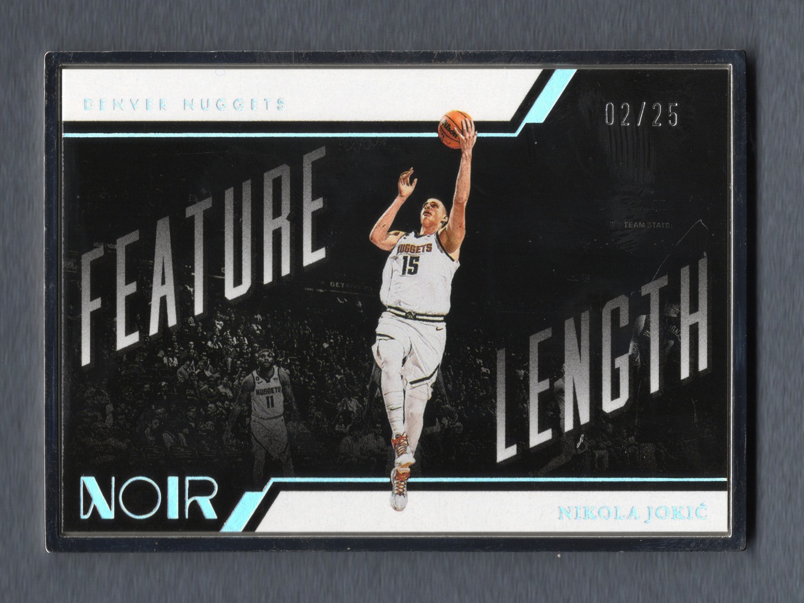 2022-23 Panini Noir Nikola Jokic Feature Length Sliver Metal Frame 02/25 #Y