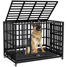 38 Inch Heavy Duty Dog Crate for Large Dogs,Upgraded Escape-Proof Kennel with...