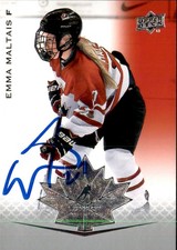 Emma Maltais Signed 2021 Upper Deck Canada Women RC Card PWHL Toronto Sceptres