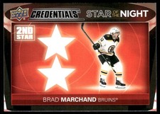 2021-22 UD Credentials #2S-5 Brad Marchand Star of the Night: 2nd Star
