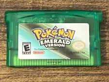 GBA Pokemon Emerald Game Boy Advance, 2005 Cartridge Game Tested USA