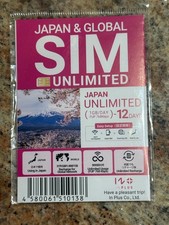 JAPAN eSIM SIM 12 days Unlimited. Free same day deliverly