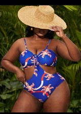 NEW-WT Women  s Swimsuit Monokini Size 16 / Free Shipping