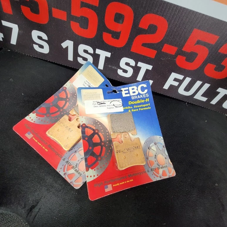 PASTILLAS FRENO DELANTERAS EBC DOBLE PISTÓN FA283HH REEMPLAZA SUZUKI 59301-14780 BURGMAN 400 Foto 2 de 2