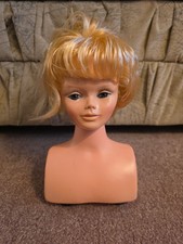 Vintage 1960-70s growing blonde hair doll Mannequin head Bust