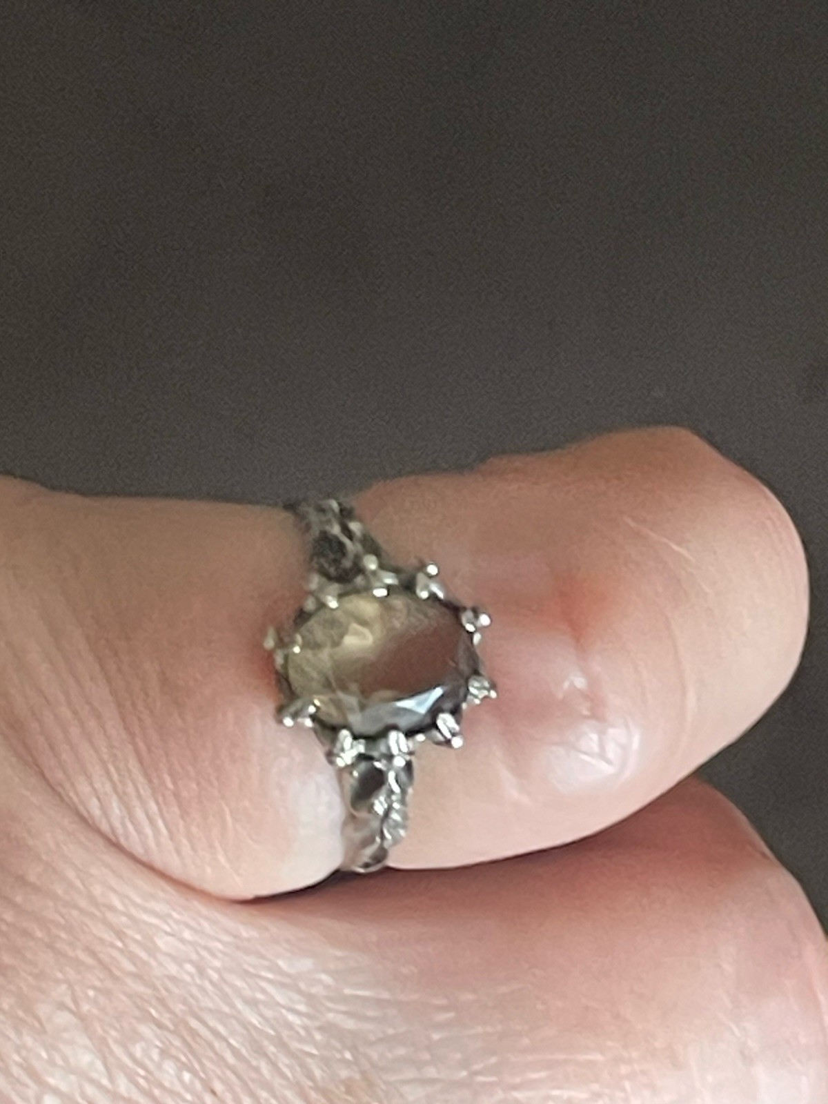 Edwardian Bernard Instone? Solid Silver Ring Sz L… - image 5