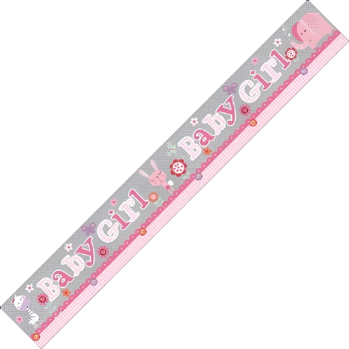 FUN HOUSE Baby Girl Party Banner – Pink Celebration Decoration for Baby Shower
