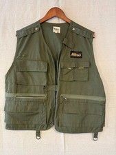 Vintage Nikon Size Medium Camera Vest dark green EUC, Made in Japan