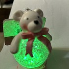 BEAR ORNAMENT DATED 2018 FLASHES DIFFERENT COLORS  FROM SWITCH ON BOTTOM — photo 4