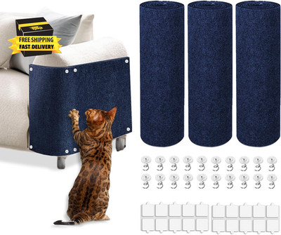 Cat Scratch Mat, 3PCS 39.4''X11.9'' DIY Trimmable Self-Adhesive Cat Scratching Mat